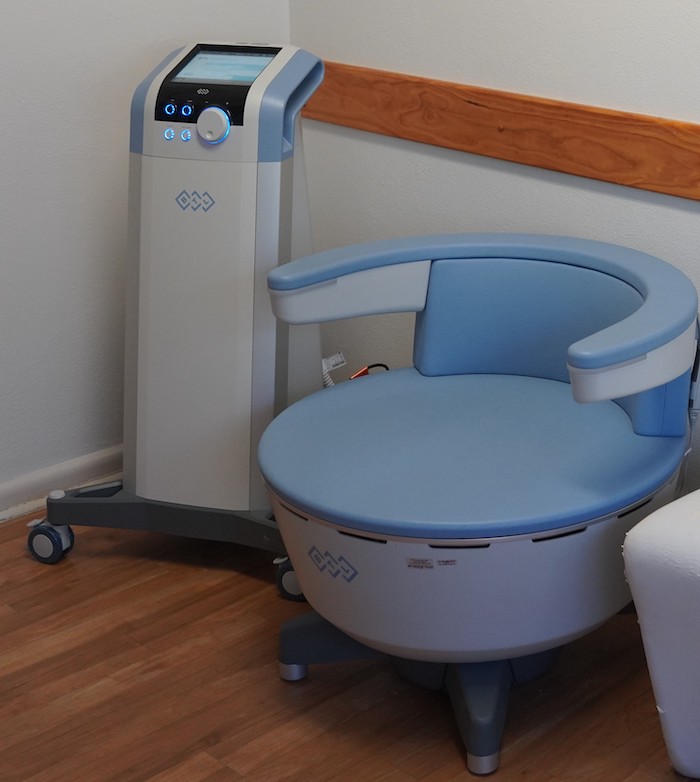 Emsellar chair treatment room